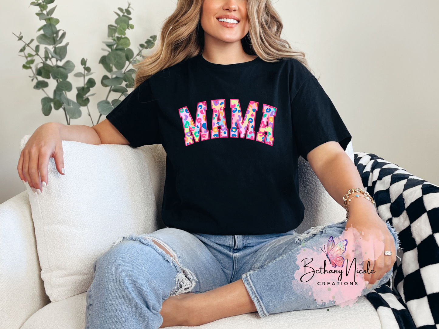 Rainbow Leopard Mama Shirt