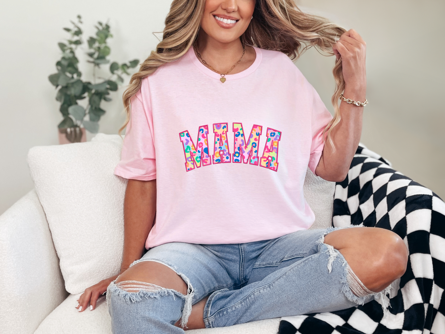 Rainbow Leopard Mama Shirt